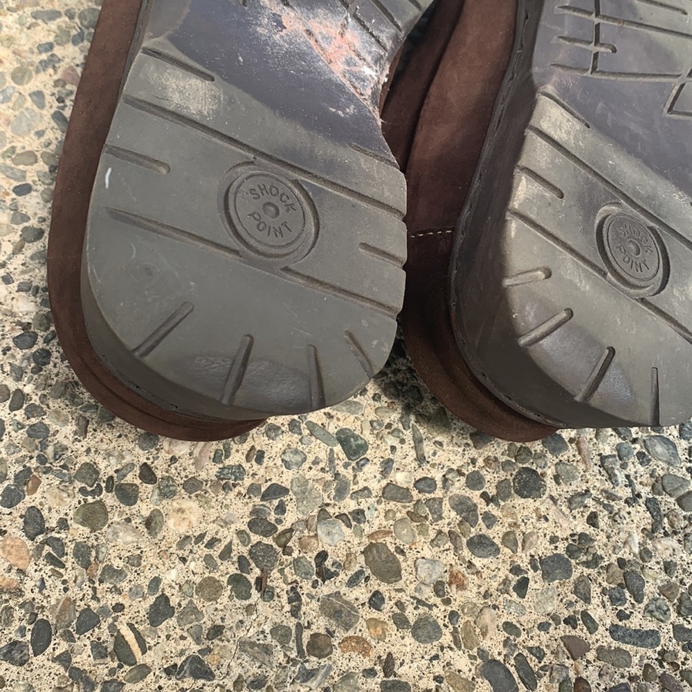 White Mountain 90s Y2K Women Chunky Platform Brown Suede Slip On Sandals Slide 8 - Picture 11 of 14